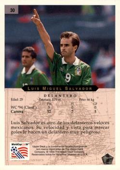 1994 Upper Deck World Cup Contenders French/Dutch #30 Luis Salvador Back