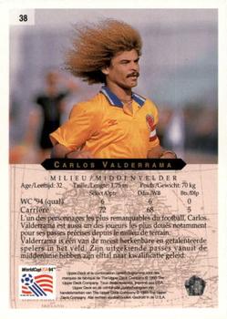 1994 Upper Deck World Cup Contenders French/Dutch #38 Carlos Valderrama Back