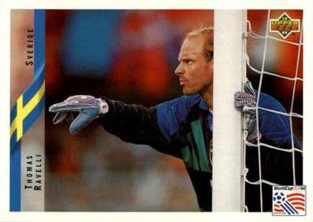 1994 Upper Deck World Cup Contenders French/Dutch #65 Thomas Ravelli Front