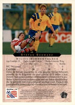 1994 Upper Deck World Cup Contenders French/Dutch #70 Stefan Schwarz Back