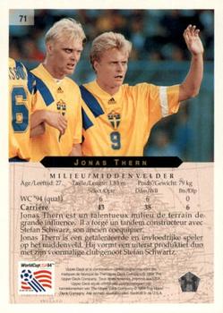 1994 Upper Deck World Cup Contenders French/Dutch #71 Jonas Thern Back