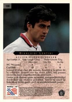 1994 Upper Deck World Cup Contenders French/Dutch #130 Gianluigi Lentini Back