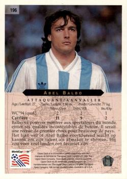 1994 Upper Deck World Cup Contenders French/Dutch #196 Abel Balbo Back