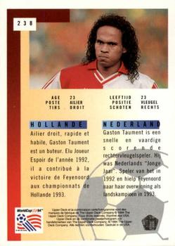 1994 Upper Deck World Cup Contenders French/Dutch #238 Gaston Taument Back