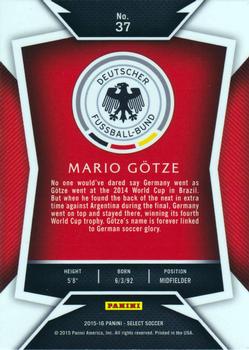 2015-16 Panini Select #37 Mario Gotze Back