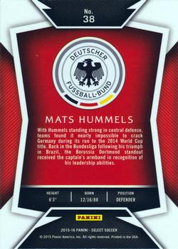2015-16 Panini Select #38 Mats Hummels Back