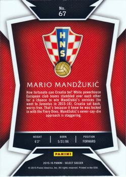 2015-16 Panini Select #67 Mario Mandzukic Back