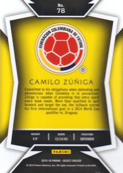 2015-16 Panini Select #78 Camilo Zuniga Back
