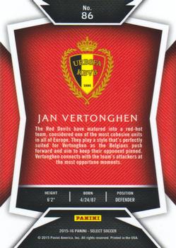 2015-16 Panini Select #86 Jan Vertonghen Back