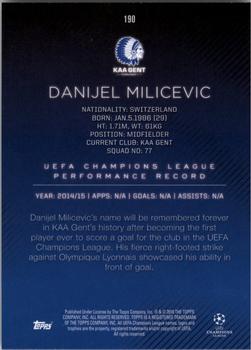 2015-16 Topps UEFA Champions League Showcase #190 Danijel Milicevic Back