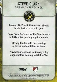 2015 Topps Apex MLS - Black #53 Steve Clark Back