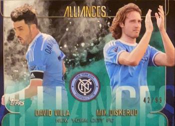2015 Topps Apex MLS - Alliances Green #A-1 David Villa / Mix Diskerud Front