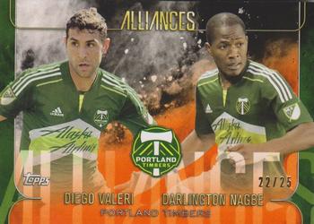 2015 Topps Apex MLS - Alliances Orange #A-11 Darlington Nagbe / Diego Valeri Front