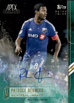 2015 Topps Apex MLS - Autographs Green #80 Patrice Bernier Front