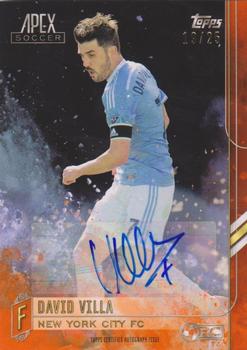 2015 Topps Apex MLS - Autographs Orange #1 David Villa Front