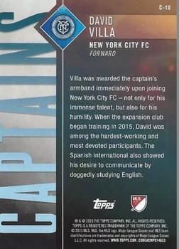 2015 Topps Apex MLS - Captains Green #C-10 David Villa Back