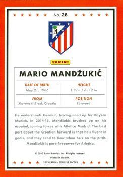 2015 Donruss - Black Panini Logo #26 Mario Mandzukic Back