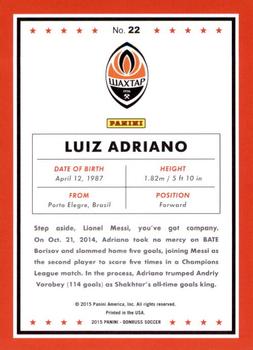 2015 Donruss - Bronze Press Proof #22 Luiz Adriano Back