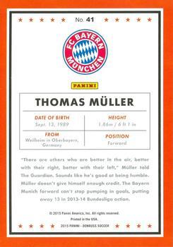 2015 Donruss - Bronze Press Proof #41 Thomas Muller Back