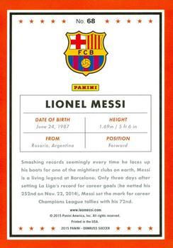 2015 Donruss - Bronze Press Proof #68 Lionel Messi Back