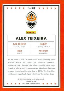 2015 Donruss - Green Soccer Ball #23 Alex Teixeira Back