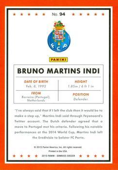 2015 Donruss - Green Soccer Ball #94 Bruno Martins Indi Back