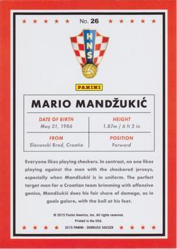 2015 Donruss - Green Soccer Ball #26 Mario Mandzukic Back