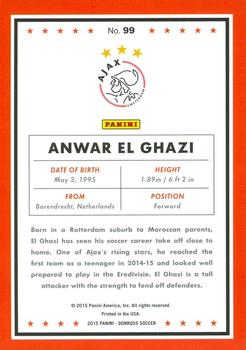 2015 Donruss - Red Soccer Ball #99 Anwar El Ghazi Back
