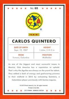 2015 Donruss - Red Soccer Ball #65 Carlos Quintero Back