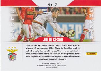 2015 Donruss - Clean Sheets #7 Julio Cesar Back