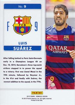 2015 Donruss - Fantastic Finishers #9 Luis Suarez Back