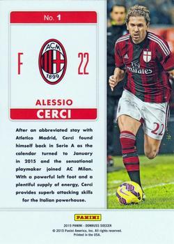 2015 Donruss - Fantastic Finishers Red Soccer Ball #1 Alessio Cerci Back
