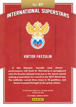 2015 Donruss - International Superstars #87 Viktor Fayzulin Back