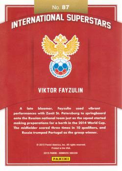 2015 Donruss - International Superstars Black Panini Logo #87 Viktor Fayzulin Back
