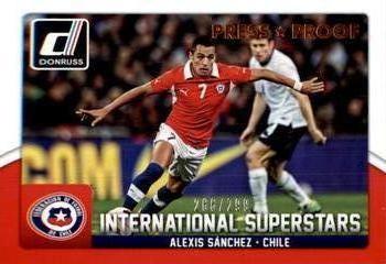2015 Donruss - International Superstars Bronze Press Proof #1 Alexis Sanchez Front