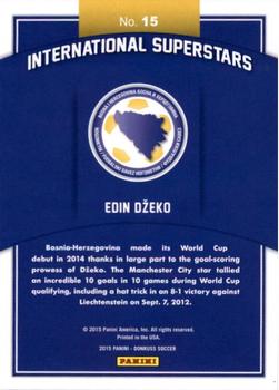 2015 Donruss - International Superstars Bronze Press Proof #15 Edin Dzeko Back