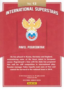 2015 Donruss - International Superstars Green Soccer Ball #13 Pavel Pogrebnyak Back