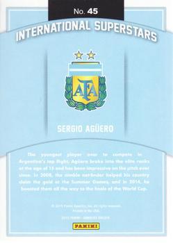 2015 Donruss - International Superstars Green Soccer Ball #45 Sergio Aguero Back