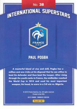 2015 Donruss - International Superstars Silver Press Proof #38 Paul Pogba Back