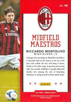 2015 Donruss - Midfield Maestros Bronze Press Proof #19 Riccardo Montolivo Back