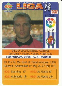 1995-96 Mundicromo Sport Las Fichas de La Liga - Ultima Hora #328 Diego Back