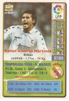 1996-97 Mundicromo Sport Las Fichas de La Liga #97 Alkorta Back