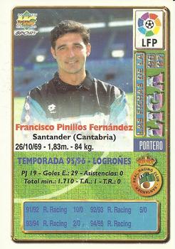 1996-97 Mundicromo Sport Las Fichas de La Liga #292 Pinillos Back