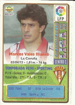 1996-97 Mundicromo Sport Las Fichas de La Liga #313a Marcos Vales Back