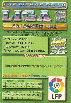 1996-97 Mundicromo Sport Las Fichas de La Liga #361 Escudo Back