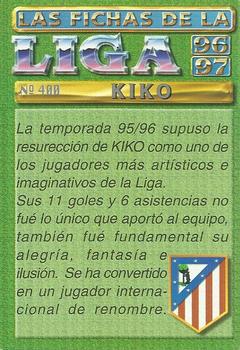 1996-97 Mundicromo Sport Las Fichas de La Liga #400 Kiko Back