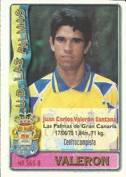 1996-97 Mundicromo Sport Las Fichas de La Liga #565 Las Palmas / Valerón Back