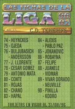 1996-97 Mundicromo Sport Las Fichas de La Liga #73 Team Photo Back