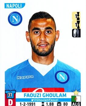 2015-16 Panini Calciatori Stickers #393 Faouzi Ghoulam Front