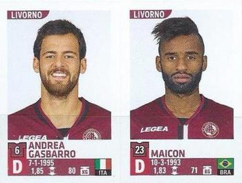 2015-16 Panini Calciatori Stickers #688 Andrea Gasbarro / Maicon Front